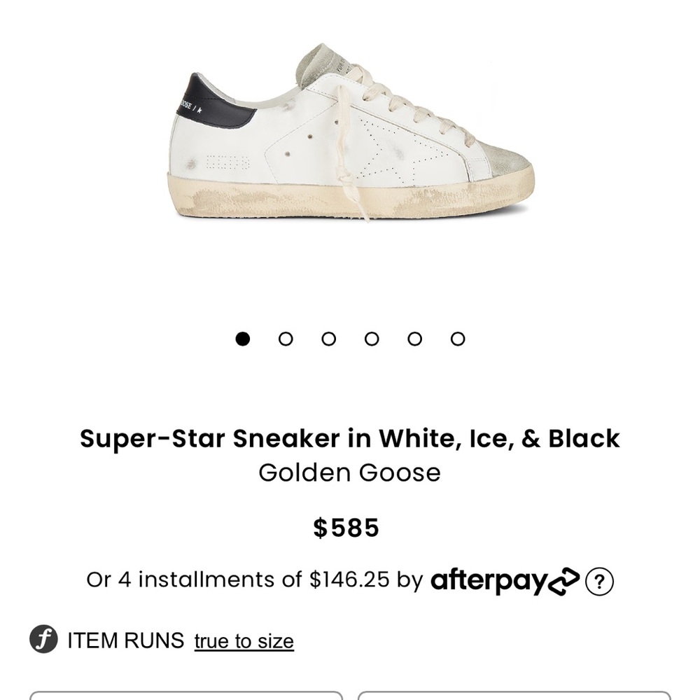 Super-Star Sneaker in White, Ice, & Black
Golden Goose size 37